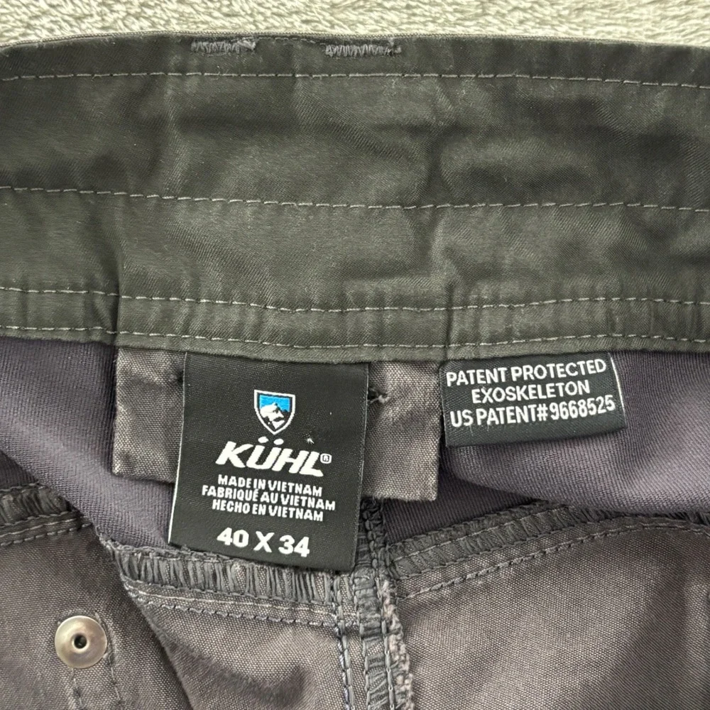 Kuhl Radikl Performance Pant Mens 40x34 Gray Hiking Pants Stretch Panels 5109